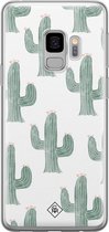 Casimoda® hoesje - Geschikt voor Samsung S9 - Cactus Print - Backcover - Siliconen/TPU - Groen