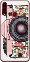 Casimoda® hoesje - Geschikt voor Samsung A20s - Hippie Camera - Backcover - Siliconen/TPU - Roze