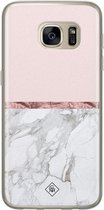 Casimoda® hoesje - Geschikt voor Samsung S7 - Rose All Day - Backcover - Siliconen/TPU - Roze