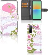 Smartphone Hoesje Sony Xperia 10 IV Book Style Case Bird Standing