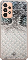 Casimoda® hoesje - Geschikt voor Samsung A23 - Oh My Snake - Backcover - Siliconen/TPU - Blauw