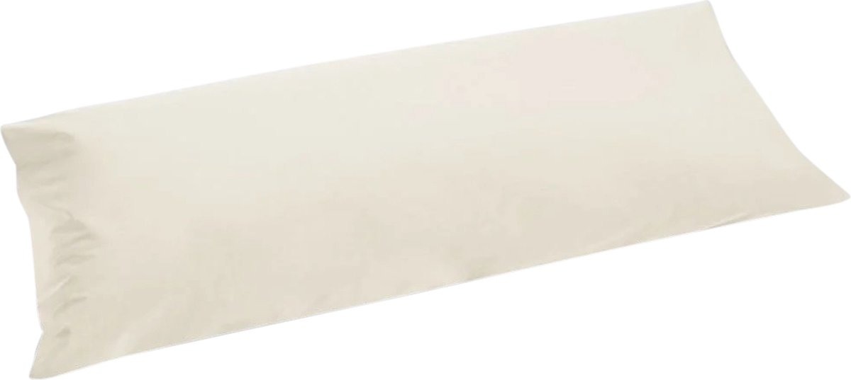 Yumeko kussensloop percal katoen wit zand 40x80 - Bio, eco & fairtrade - 1 stuk
