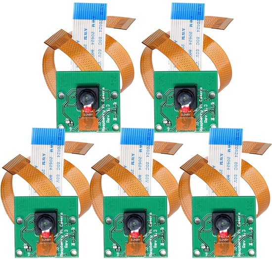 AZDelivery 5 x Camera met 15cm flex kabel voor Raspberry Pi en 30cm flex kabel compatibel met Raspberry Pi Zero Inclusief E-Book!