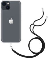 Cazy Soft TPU Telefoonhoesje met Koord - geschikt voor iPhone 14 - iPhone 14 Hoesje met Koord - Transparant