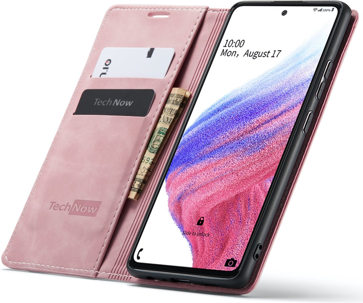 Hoesje geschikt voor Samsung Galaxy A53 - Book Case Leer Slimline Roze