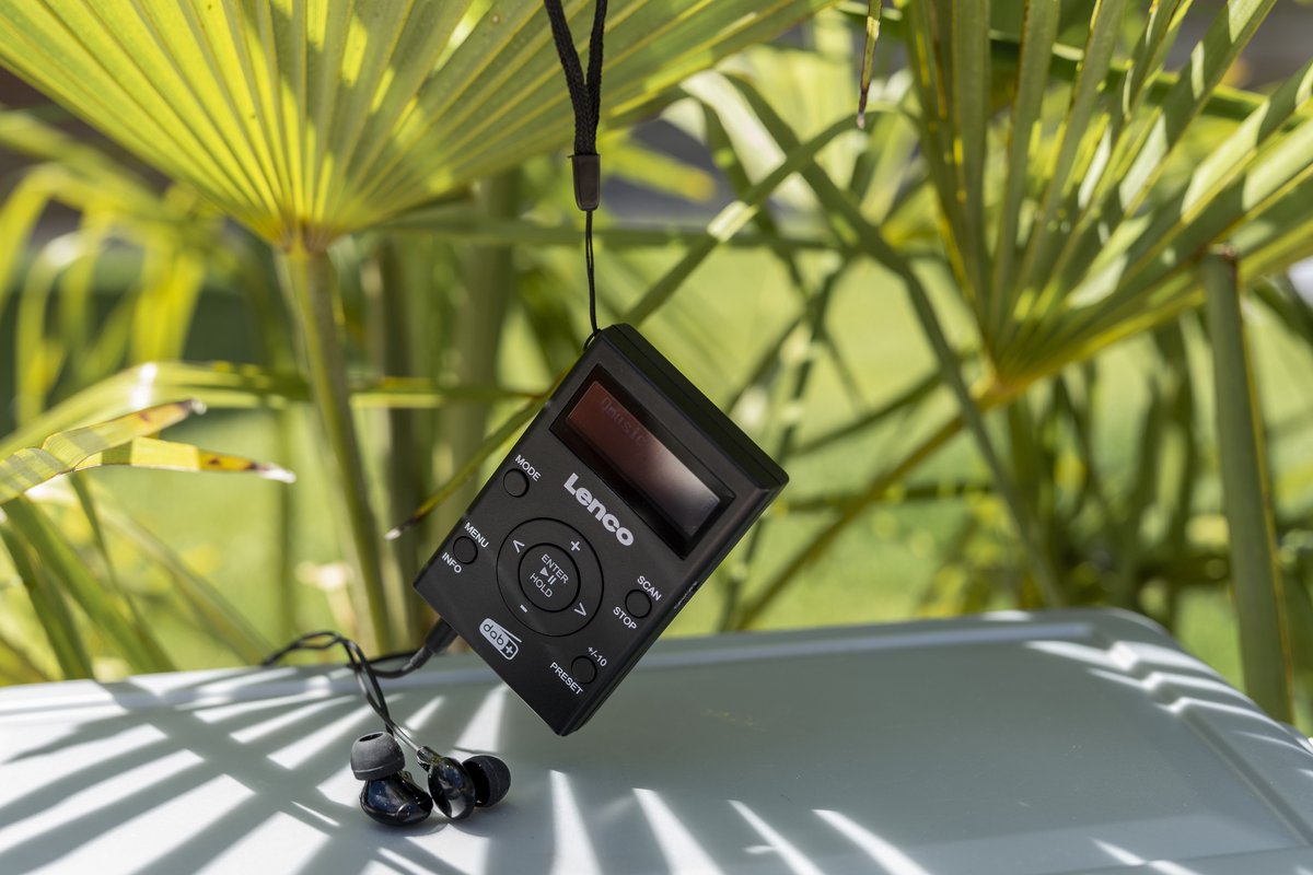 Lenco PDR-011BK - - DAB+ | Zwart MP3-speler met met FM een oplaadbare Batterij bol en - Zakradio