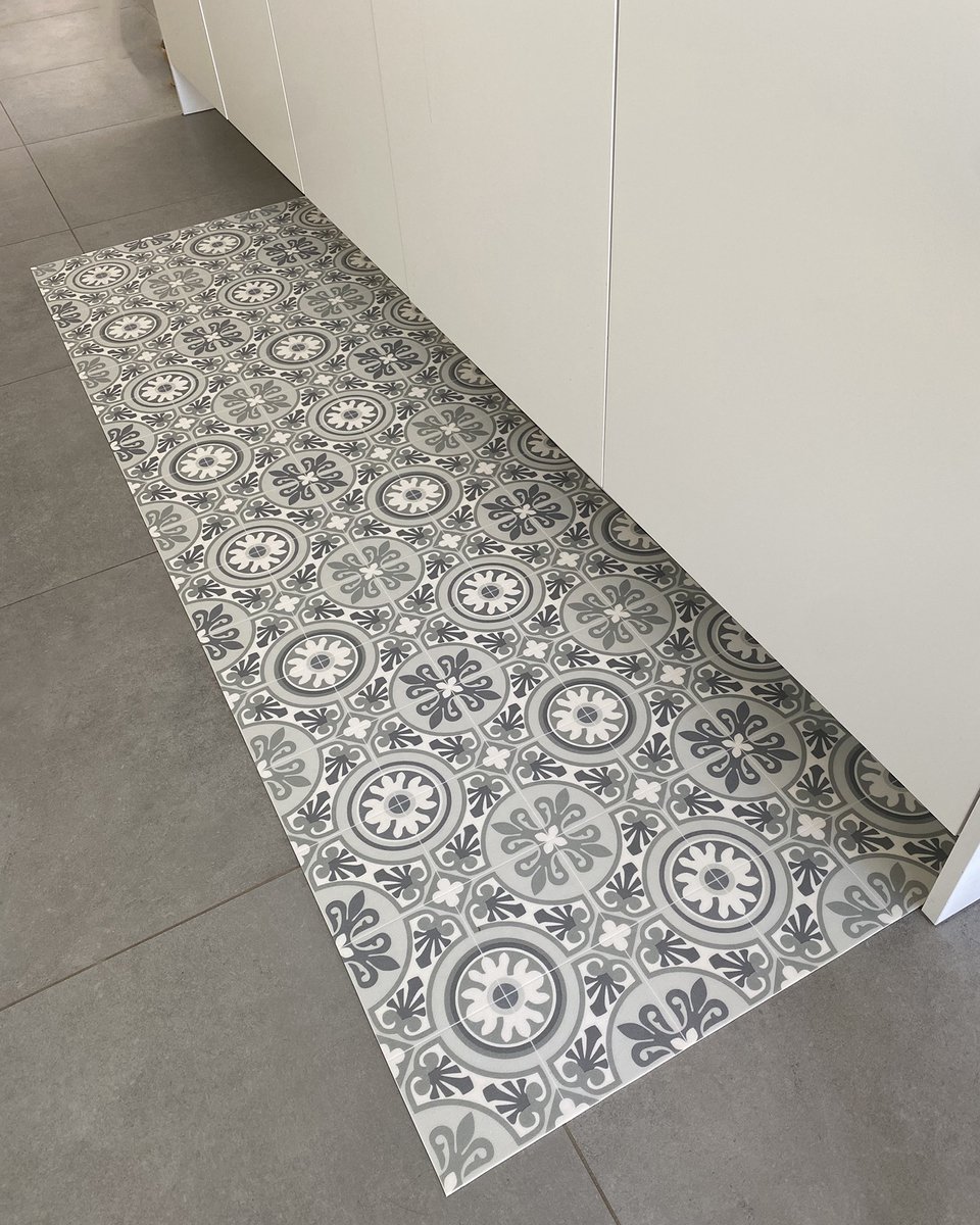 JYG BEVERE Vinyl Keukenloper – Grijs-Ecru – 50 x 150 cm Grijs - Ecru