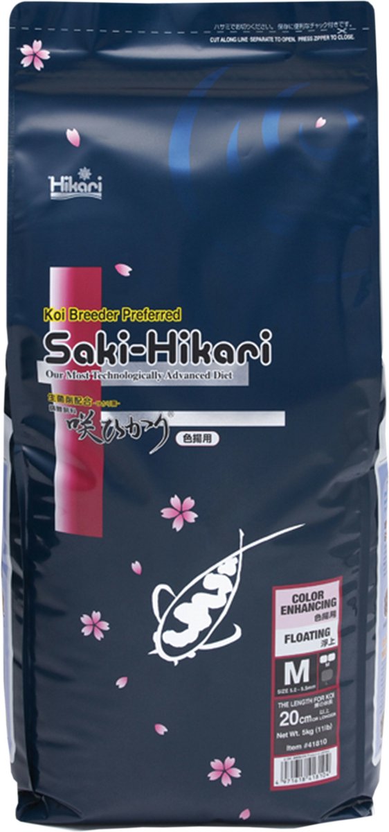 Saki Hikari Color Medium - 5 kg - Koivoer - Visvoer - vijvervoer - vissenvoer Kleurvoer