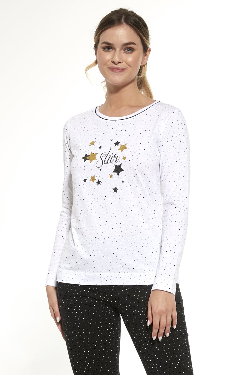 Bresdk Pyjama dames lange katoenen pyjama set winter tweedelige nachtkleding sleepwear schattige lange mouwen pyjama set met zak, roze, L