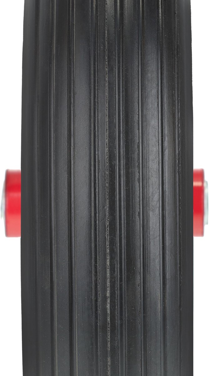 kruiwagenwiel - 3.50-8 - massief rubber - stalen velg - anti-lek - tot 100 kg - zwart-rood van DeWit — afbeelding 5