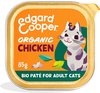 Edgard & Cooper Kattenvoer Graanvrij Biologisch Natvoer voor Katten Gesteriliseerde of Actieve Kat Natuurlijke Heerlijke PatÃ© 85g x 16 Biologische Verse Kip, Smakelijk en Uitgebalanceerd, Vers Vlees