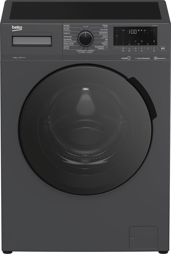 Beko WTV8740A1 - SteamCure™ - Wasmachine - Antraciet