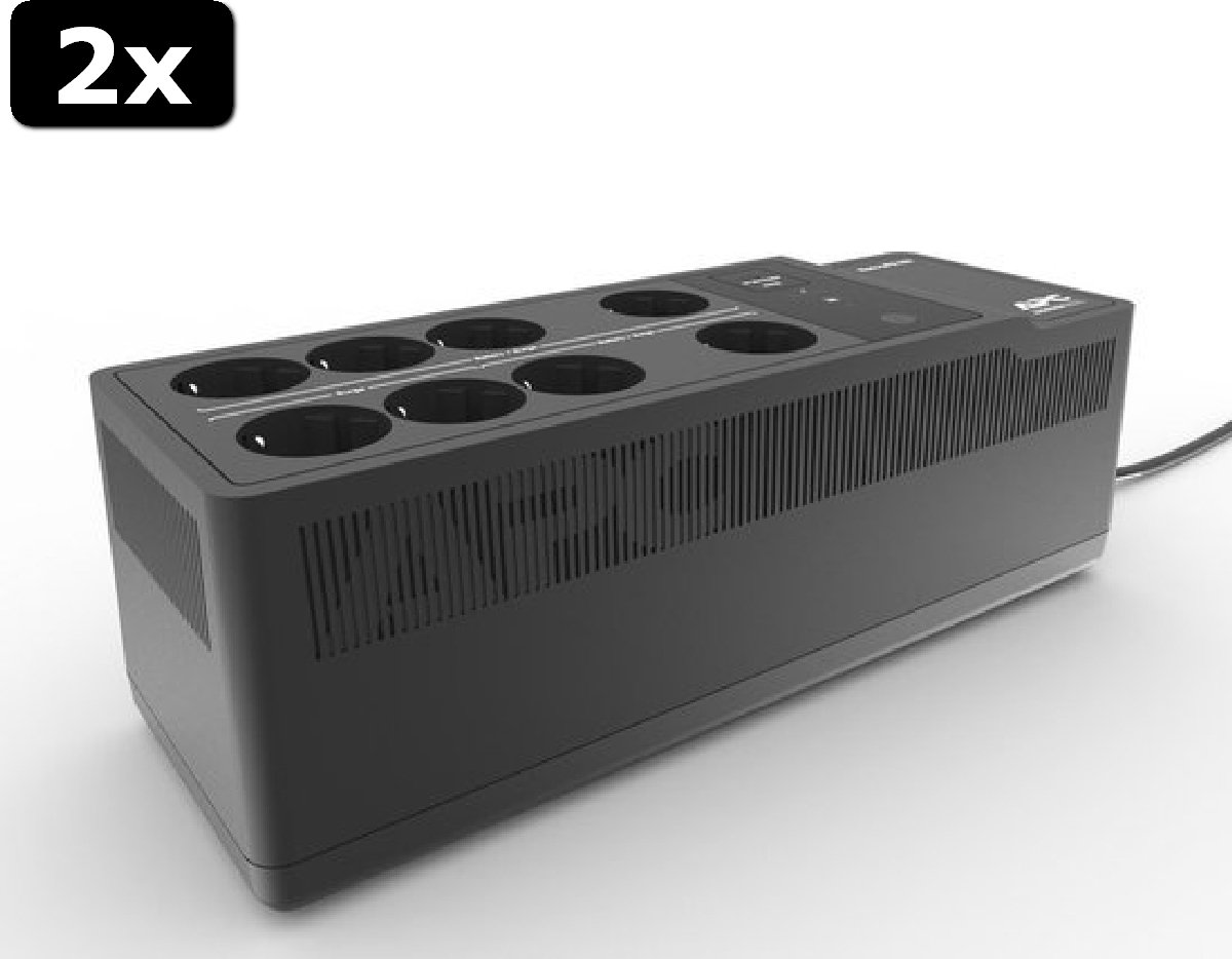 2x APC Back-UPS BE650G2-GR - Noodstroomvoeding 8x stopcontact, 650VA, 1 ...