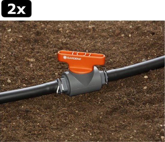 2x Gardena 835820 Afsluitventiel 13mm (1/2) Geschikt voor DRIP