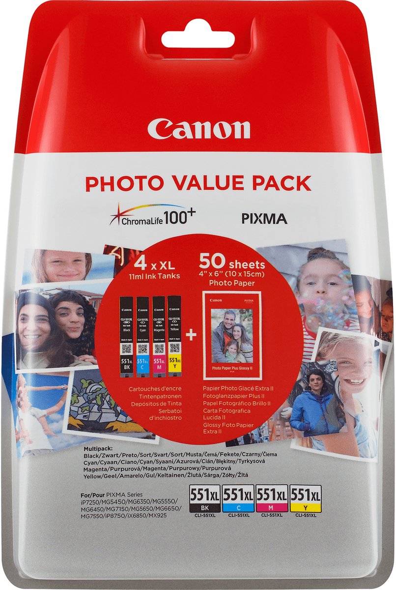 Canon CLI-551XL Cartridges Combo Pack