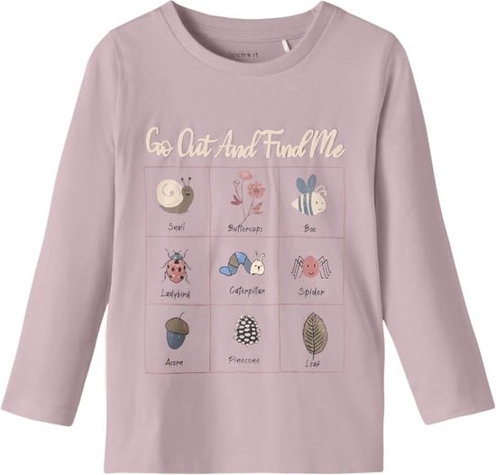 Name it Vêtements pour enfants T-shirt à manches longues pour Filles Ogarden Lilas bruni - 86