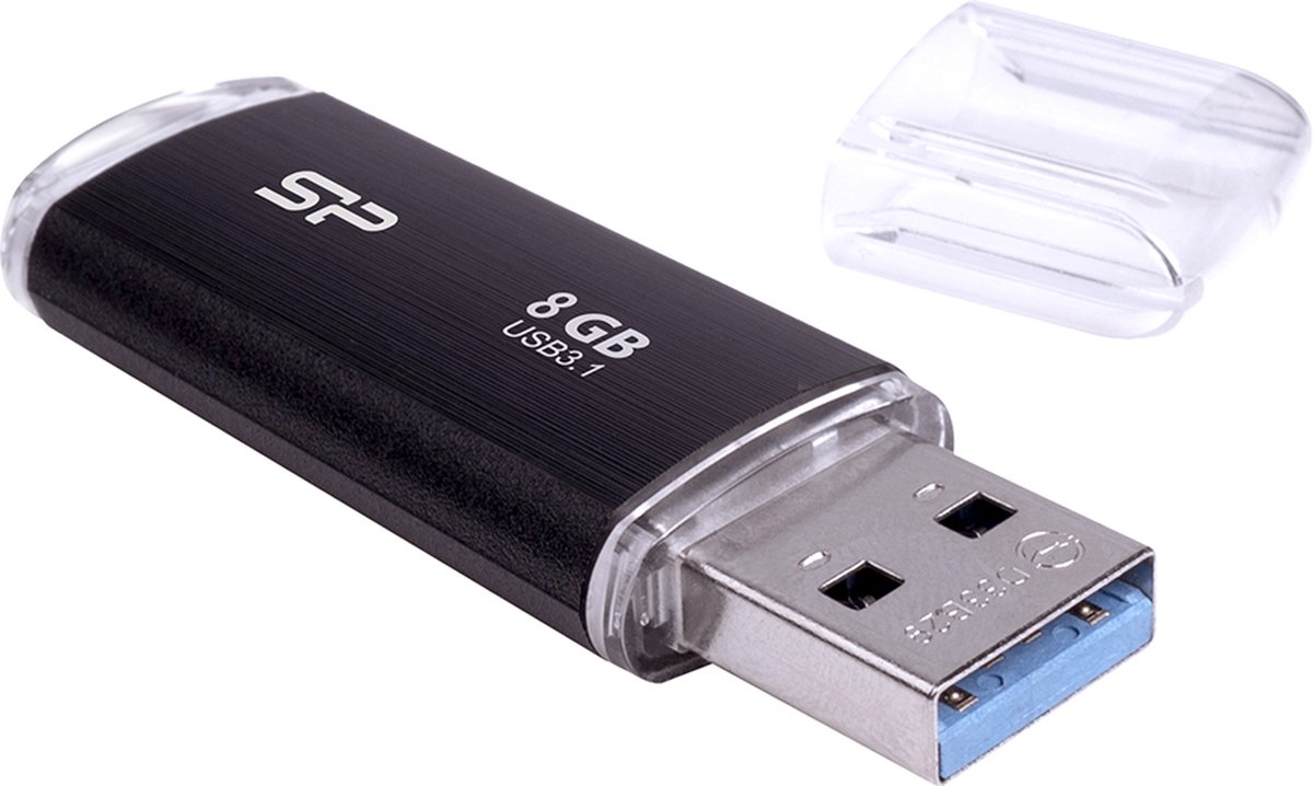 Silicon Power 8GB Blaze B02 USB flash drive USB Type-A 3.2 Gen 1 (3.1 Gen 1) Zwart