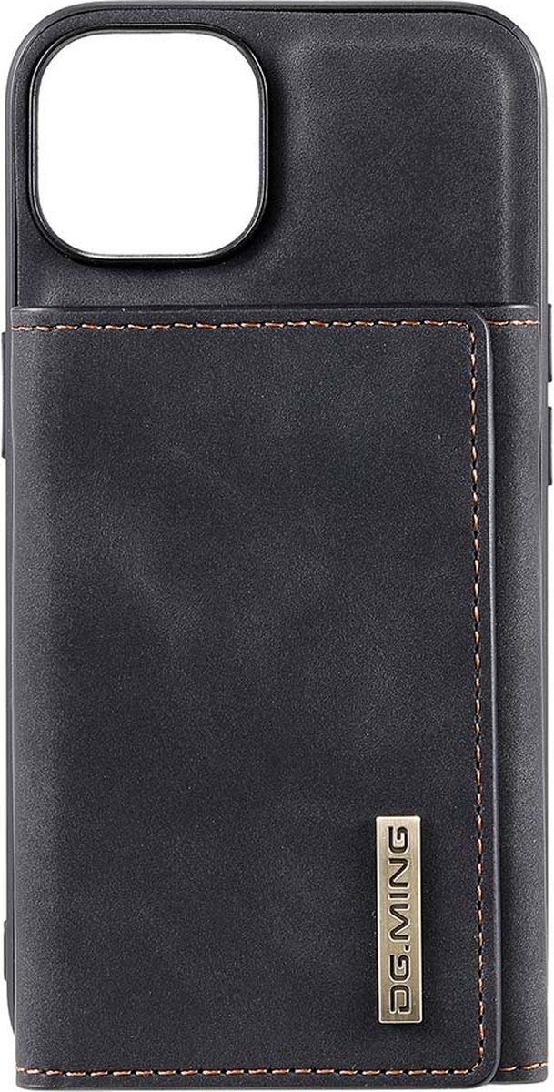 DG.Ming - iPhone 14 Plus Hoesje - Back Case met Afneembare Wallet Cabello Zwart