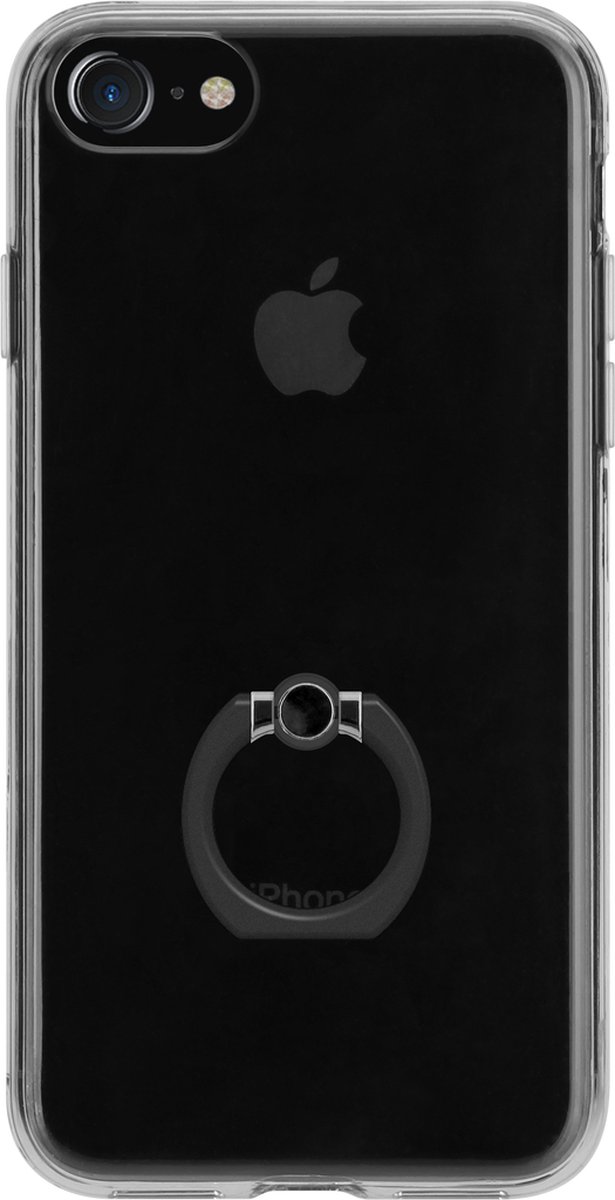 FLAVR Ring Holder Case extra grip doorzichtig zwarte ring iPhone 6 6s 7 8 SE 2020 SE 2022
