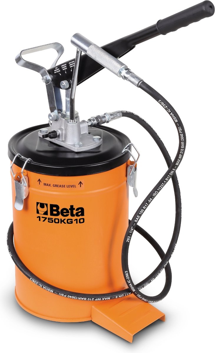Vetafgifte pomp met pistool, 10 kg, met hogedruk slang, 2 m 1750KG10