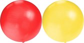 Bellatio Decorations 10x groot formaat ballonnen rood en geel met diameter 60 cm