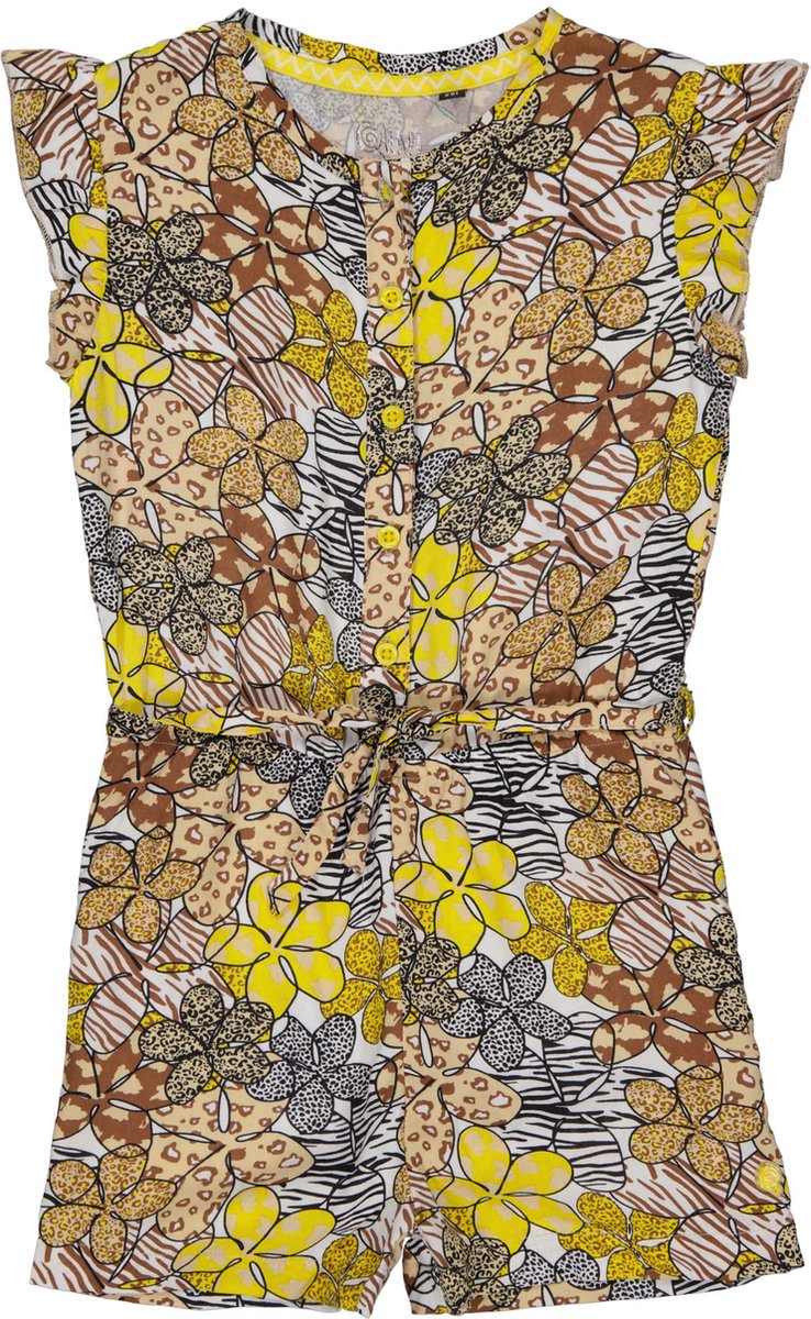 Meisjes jumpsuit - Mily - AOP zand animal bloemen