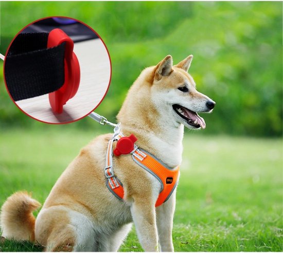 Apple AirTag Case Siliconen pour collier de chien Animaux domestiques Rouge