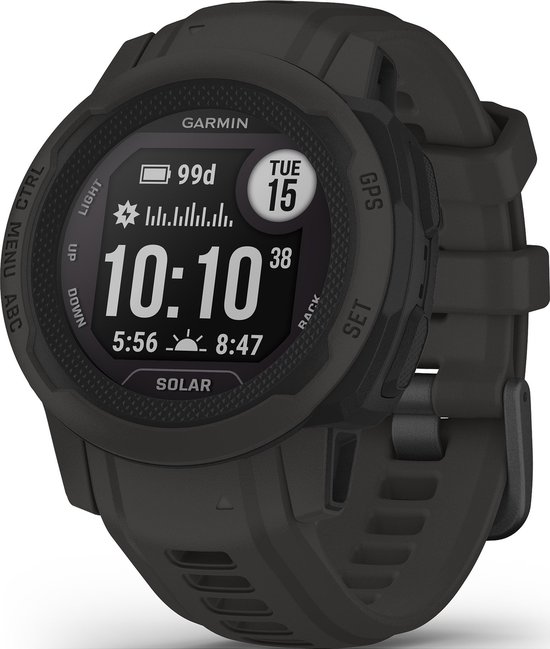 Garmin Instinct 2S Solar - Sporthorloge met GPS - Smartwatch voor heren - Zon Oplaadbaar - 40mm - Graphite