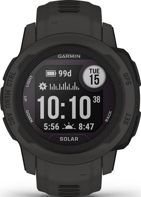 Garmin Instinct 2S Solar Smartwatch - Robuust Sporthorloge met GPS - Lange batterijduur