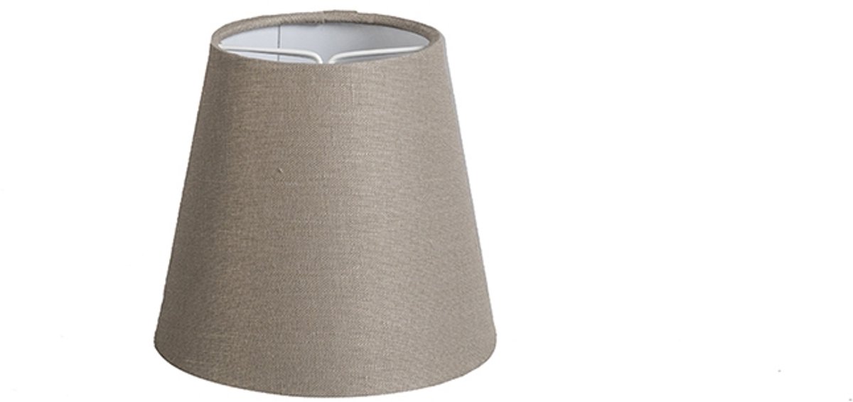 QAZQA klemkap - Landelijke Lampenkap - Ø 120 mm - Taupe -