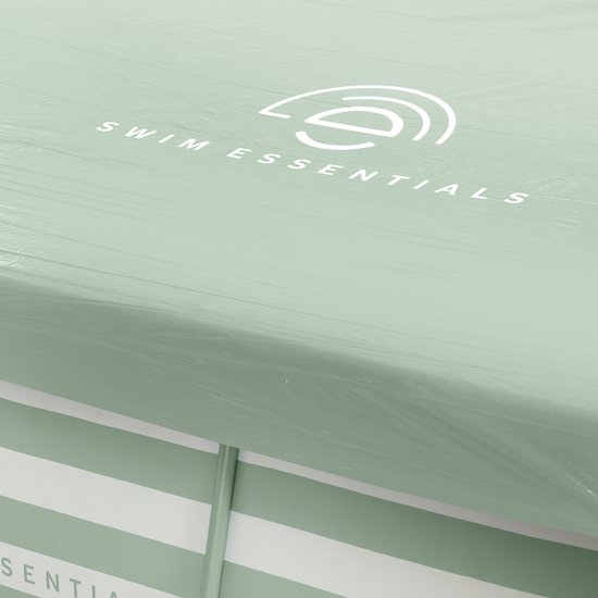 Swim Essentials Groen/Wit Gestreept Opzet Zwembad Rond 305x76 Cm Incl. Accessoires