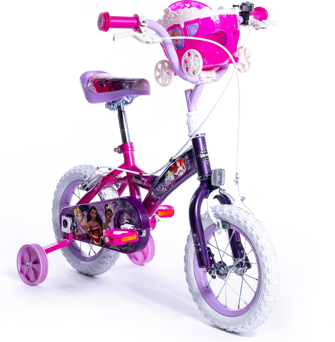 Huffy Disney Prinsessenfiets - 3-5 jaar - Inclusief zijwieltjes - Makkelijke en snelle montage - Wielen van 30 cm