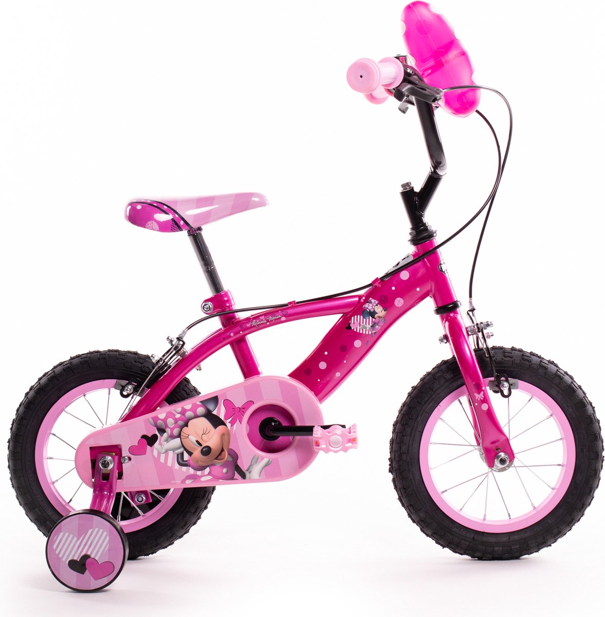 Huffy Disney Minnie Mouse Kinderfiets - 3-5 jaar - Inclusief zijwieltjes - Roze - Wielen van 30 cm