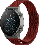 Strap-it Smartwatch bandje Milanese - geschikt voor Huawei Watch GT / GT 2 / GT 3 / GT 3 Pro 46mm / GT 2 Pro / GT Runner / Watch 3 / 3 Pro - Rood
