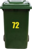 Kliko Sticker / Vuilnisbak Sticker - Nummer 72 - 21 x 17 - Geel