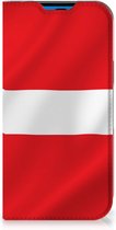 Telefoon Hoesje Geschikt voor iPhone 14 Pro Book Case Deense Vlag