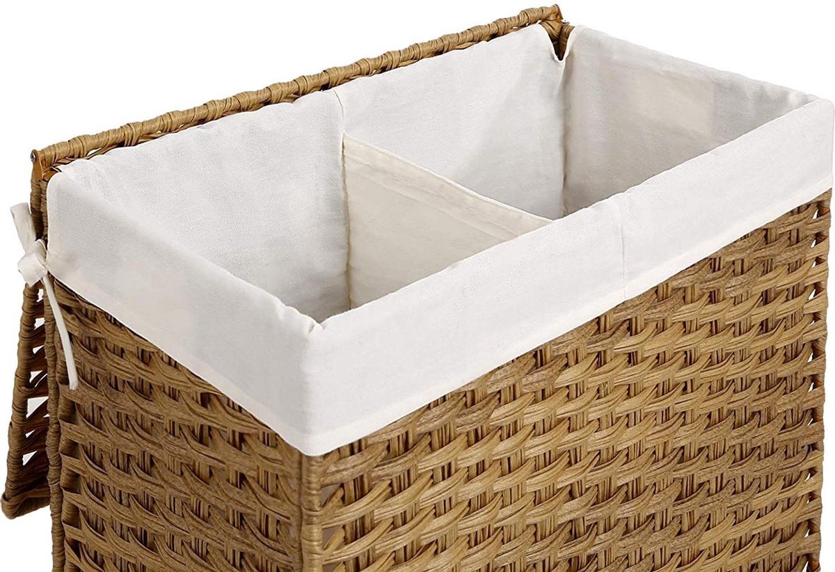 Panier à linge en rotin blanc Songmics LCB51WT - Acheter en ligne -  Habitium®