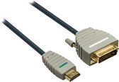 High Speed HDMI Kabel HDMI-Connector - DVI-D 24+1-Pins Male 2.00 m Blauw