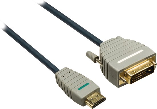 High Speed HDMI Kabel HDMI-Connector - DVI-D 24+1-Pins Male 2.00 m Blauw - Bandridge