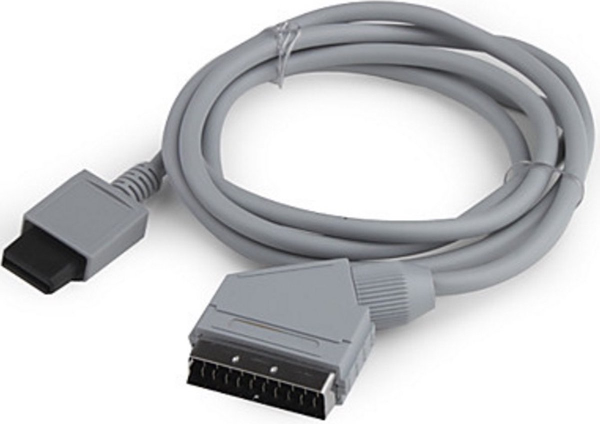 Scart AV kabel geschikt voor Nintendo Wii, Wii Mini en Wii-U / grijs - 1,8  meter | bol.com