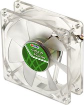 Titan Green Vision ventilator (case fan) voor in de PC met Z-Axis lager en super stil - 80 x 80 x 25 mm