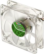 Ventilateur Titan Green Vision (ventilateur de boîtier) pour PC avec roulement axe Z et super silencieux - 80 x 80 x 25 mm
