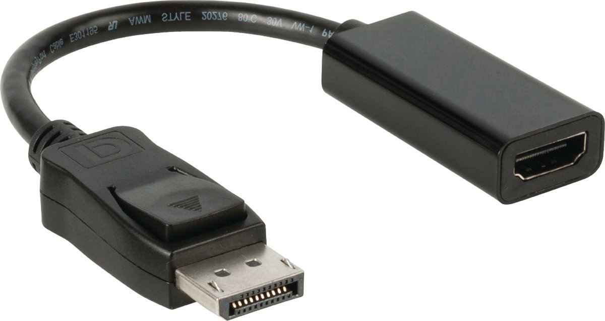 DisplayPort naar HDMI adapter - DP 1.1 / HDMI 1.3 (Full HD 1080p) / zwart - 0,15 meter