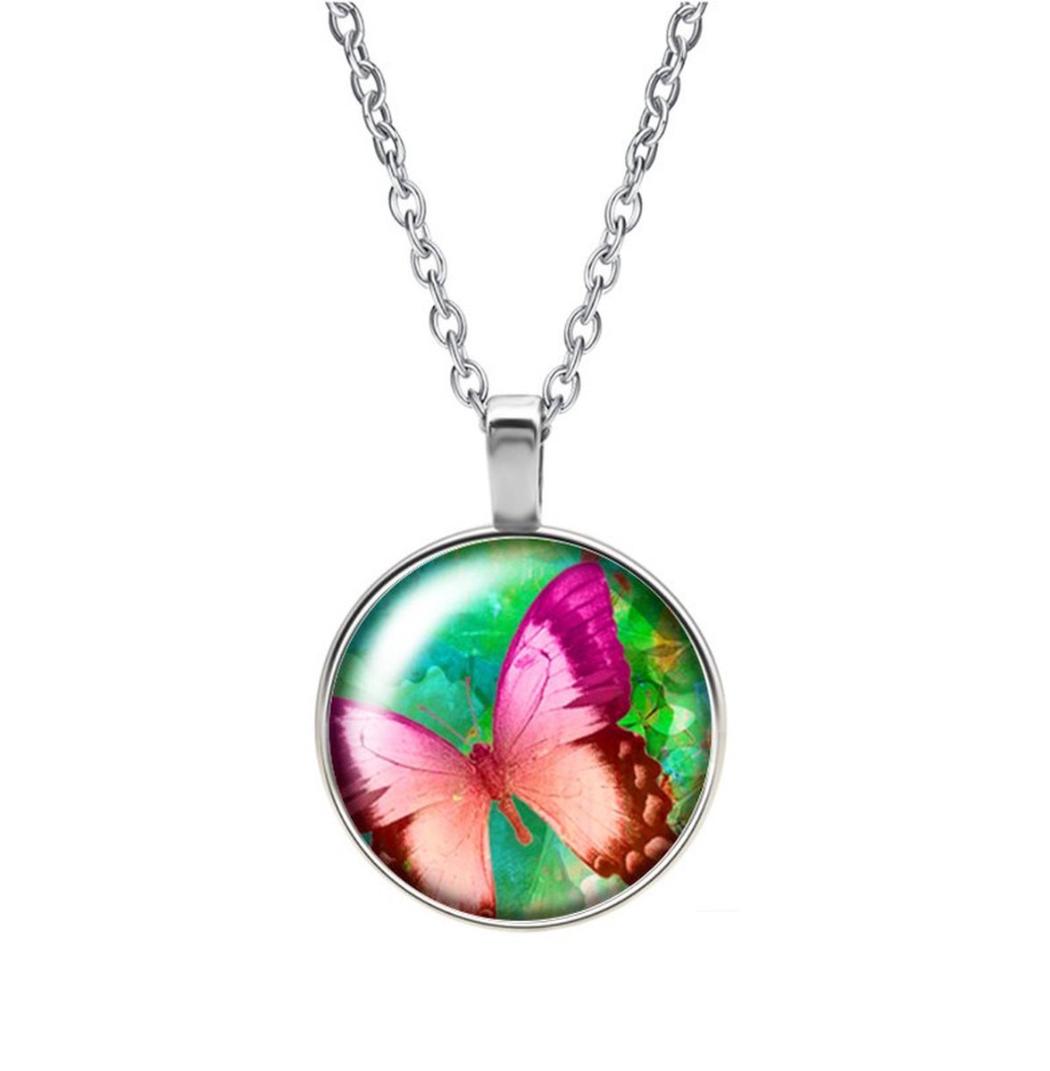 Ketting Glas - Vlinder