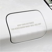 Bumpersticker - Keep Your Distance - 3,5 X 24,4 - Zilver