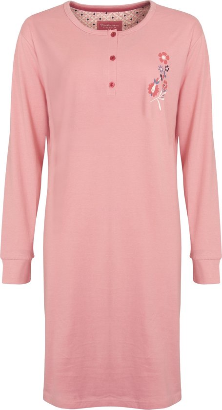 Tenderness Dames Nachthemd - Slaapkleed - Roze - Maat L
