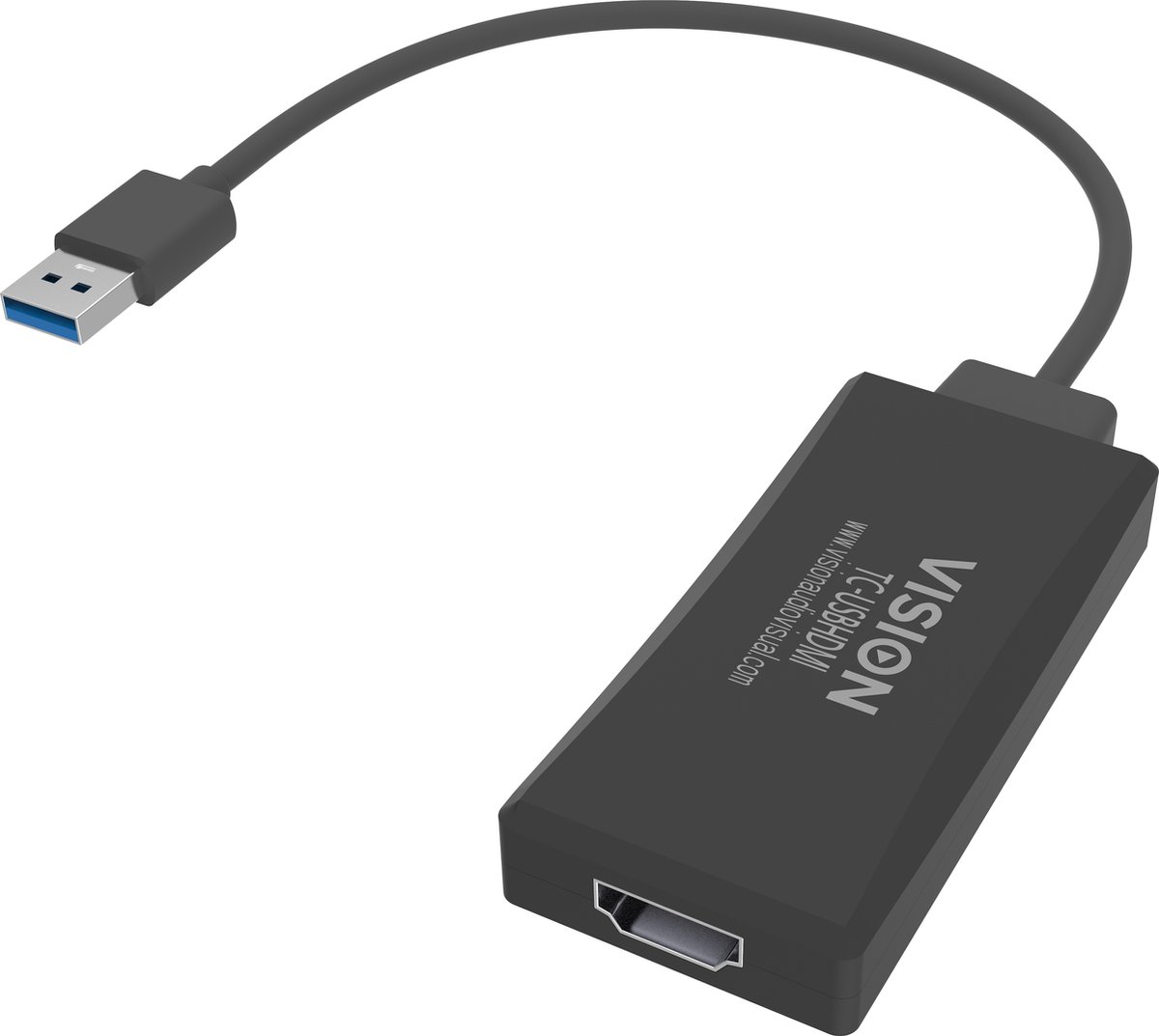 Vision TC-USBHDMI HDMI USB 3.0 Zwart kabeladapter/verloopstukje
