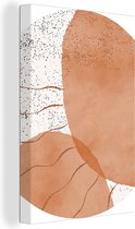 Canvas Schilderij Abstract - Waterverf - Zon - Polka dots - 20x30 cm - Wanddecoratie
