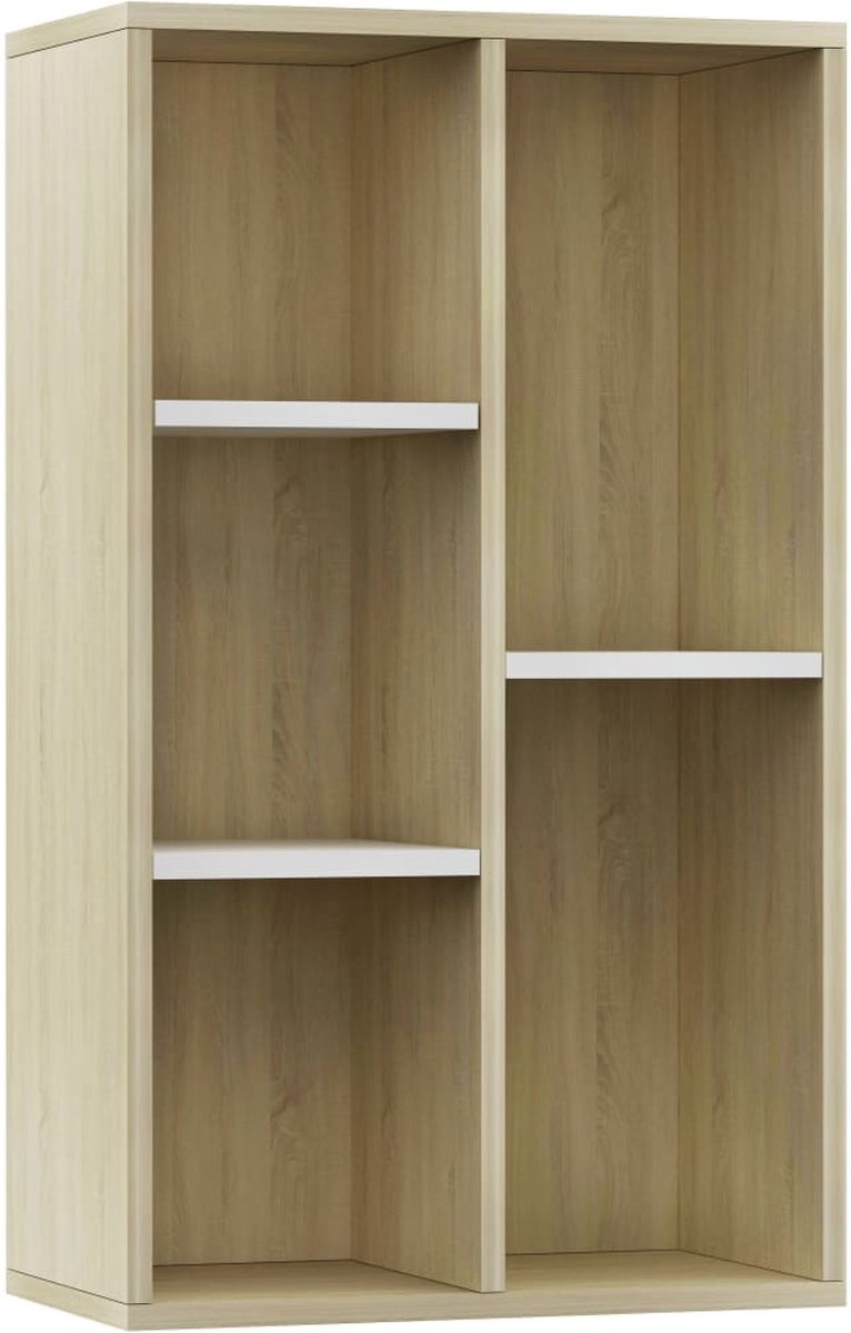 Dressoir 29,5x34x76 cm spaanplaat zwart eikenkleurig