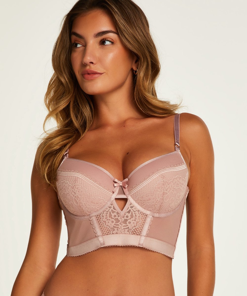 Hunkemöller Dames Lingerie Voorgevormde longline beugel bh Malika - Roze